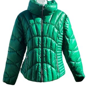 Guess Womens XL Vibrant Green Puffer Coat
